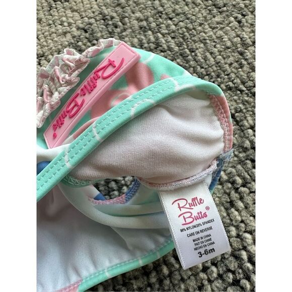 Ruffle Butts 3-6 months Baby Girl Swim Bottoms - Picture 3 of 3